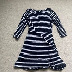 Like new Old Navy White and black striped A-line dress, size small